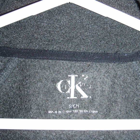 Calvin Klein Full Zip Fleece Jacket Dark Gray - Picture 8 of 10